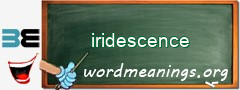 WordMeaning blackboard for iridescence